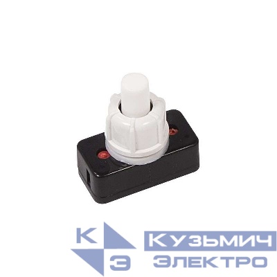 Выключатель-кнопка 250В 1А (2с) ON-OFF бел. (PBS-17A2) (для настольной лампы) Rexant 36-3010