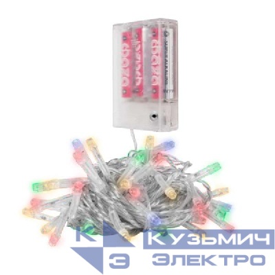 Гирлянда DC-G01-80M 80LED RGB 7.8м 8реж. 3xAA (не в компл.) ФАZА 5047754