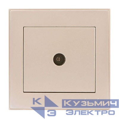Розетка телевизионная проходная TV СП Rain крем. LEZARD 703-0303-129