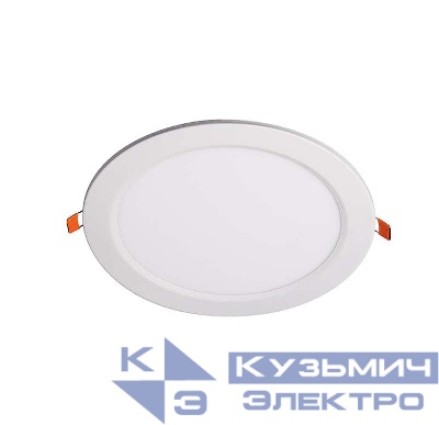 Светильник светодиодный PPL-R 18Вт 4000К IP40 d220мм кругл. ультратонкий встраив. WH ДВО JazzWay 5009738A