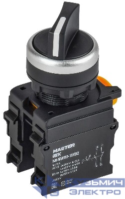 Переключатель 2 полож. 1НО+1НЗ длин. ручка черн. MASTER IEK MI-SW60-11XB2-3-25-2-K02