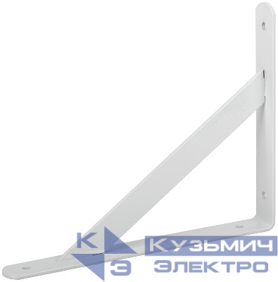 Уголок-кронштейн усиленный 250х200мм бел. FIT 66086