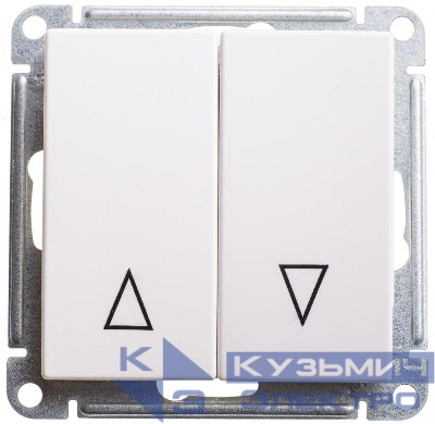 Выключатель для жалюзи 2-кл. СП W59 10А IP20 10AX с механич. блокировкой механизм бел. SE VS410-253-1-86