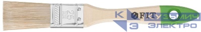 Кисть флейцевая "Микс" смешанная натуральная и искусственная щетина деревянная ручка 1дюйм (25мм) FIT 01193