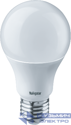 Лампа светодиодная 94 385 NLL-A60/A55-7-230-2.7K-E27 7Вт грушевидная 2700К тепл. бел. E27 525лм 176-264В Navigator 94385
