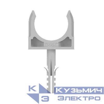 Держатель для труб (клипса) d25мм с защелкой и дюбелем (уп.5шт) DKC 51325R5