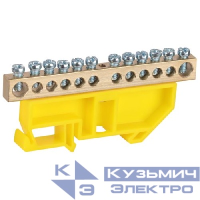 Шина PE "земля" на DIN-изоляторе ШНИ-8х12-12-Д желт. NO-224-96 Эра Б0062839