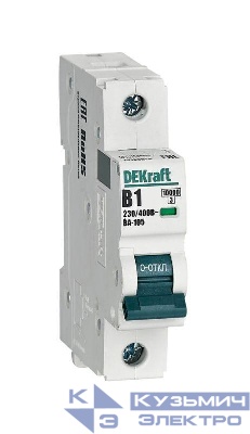 Выключатель автоматический модульный 1п B 1А 10кА ВА-105 DEKraft 13100DEK