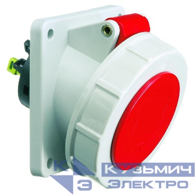 Розетка встраиваемая 32А 5п 6ч 400В IP67 наклонная 85х85 Quick Connect Bals 12824