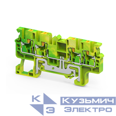 Клемма заземляющая push-in OptiClip CPG-2.5-QUATTRO-PE-I-(0.2-2.5)-PEN КЭАЗ 331858