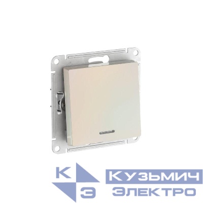 Переключатель 1-кл. AtlasDesign (сх. 6а) 10AX с подсветкой быстрозажим. клем. механизм жемчуж. SE ATN000463S