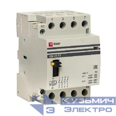 Контактор модульный КМ РУ 40А 4NO (3 мод.) PROxima EKF km-3m-40-40