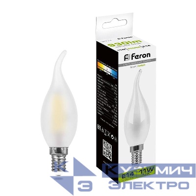 Лампа светодиодная LB-714 11Вт матовая 4000К E14 230В FERON 38011