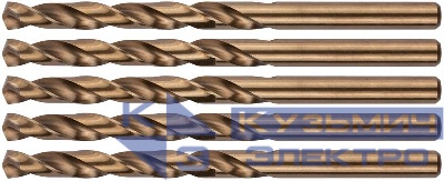 Сверло по металлу HSS с добавкой кобальта 5% Профи 6.5мм (уп.5шт) FIT 33965