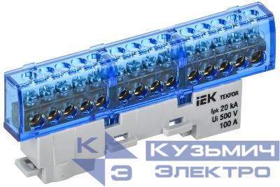 Шина нулевая N изол. на универс. держ. 6х9-14-С TEKFOR IEK TF-NN10-14-KL-K07