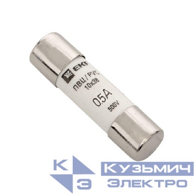 Вставка плавкая цилиндрическая ПВЦ 10х38 0.5А EKF pvc-10x38-0.5