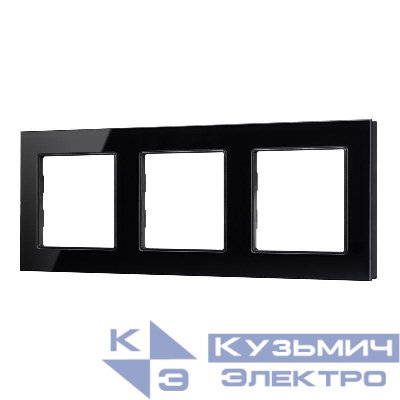 Рамка стеклянная FRM-GLARE-GS-3-BK Arlight 043800
