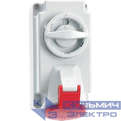 Розетка настенная 16А 3п 6ч 250В IP44 с блокировк. Bals 1620