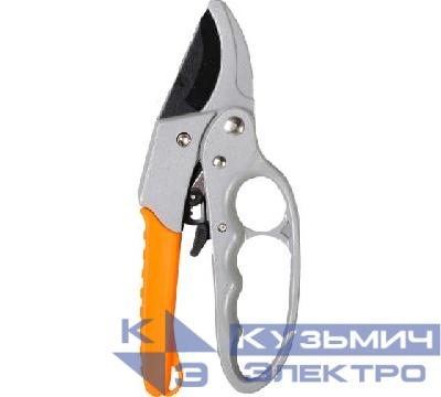 Секатор 200мм возвратная пружина храповый механизм тефлоновое покр. метал. обрезинен. рукоятки Вихрь 73/7/3/3