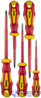 Набор отверток диэлектрических NHT-Otd01-H5 (5шт) Navigator 93000