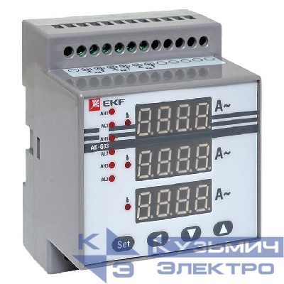 Амперметр цифровой AD-G33 3ф на DIN EKF ad-g33