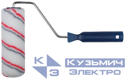 Валик полиакриловый со спиральными полосами каркасн.сист. диам.40/64мм ворс 12мм 180мм бел. FIT 02111