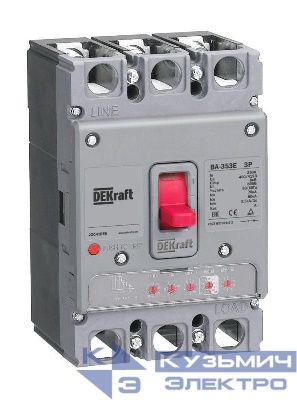 Выключатель автоматический силовой 3п 160А 70кА ВА-353E электрон. расцеп. DEKraft 22663DEK