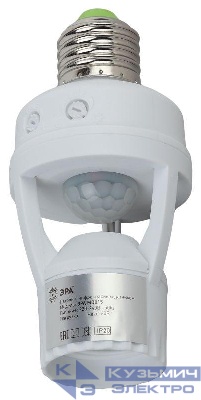Датчик движения MD 015 E27 60Вт 360град. 6м IP20 (501600) бел. Эра Б0043792