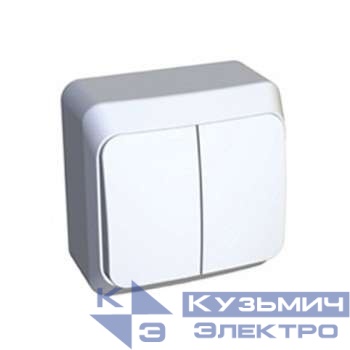 Выключатель 2-кл. ОП 10А IP44 бел. БЕЛТИЗ А5 10-001