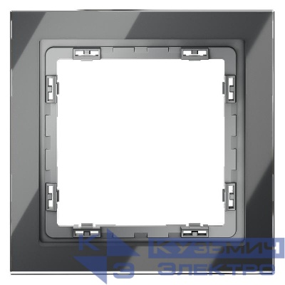 Рамка 1-м S70 стеклян. графит Voltum VLS110107
