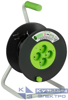 Удлинитель на пластик. катушке 4х15м без заземл. KAT-2x0.75-15m Greenline ПВС 2х0.75 Эра Б0065052