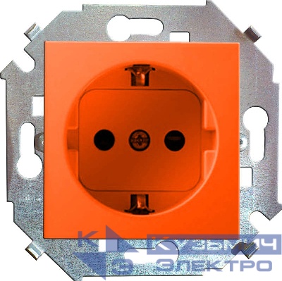 Розетка 1-м СП Simon 15 16А 250В с заземл. винтов. клеммы механизм красн. Simon 1591432-037
