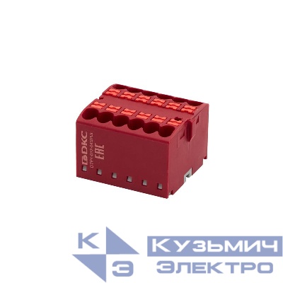 Блок распределительный зажим push-in 12 точек подключения 2.5кв.мм красн. DKC DTP1-012-04SPUR
