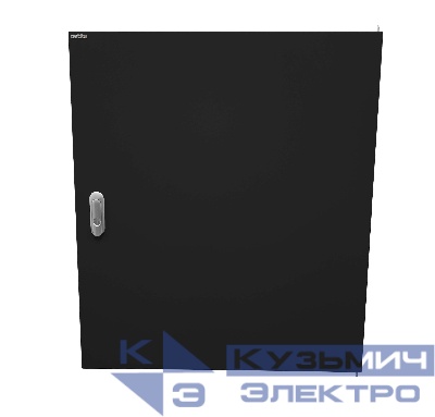 Дверь металлическая с ручкой для шкафа WMA, DUO 6*15 Netko, черная