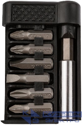 Набор бит 6шт CrV 25мм + адаптор FIT 57660