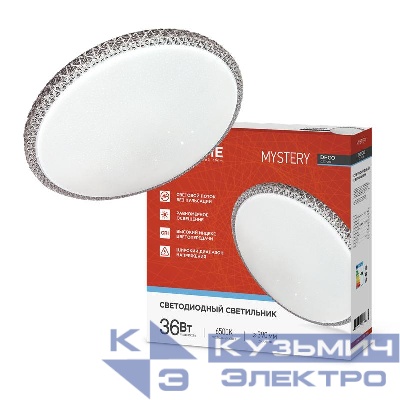 Светильник светодиодный DECO MYSTERY 36Вт 6500К 3240лм 230В 390х78мм IN HOME 4690612051598