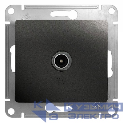 Розетка телевизионная оконечная TV Glossa 1дБ механизм антрацит SE GSL000791