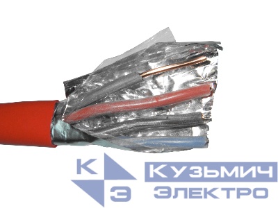 Кабель сигнальный NETKO, экранированный, КПСЭнг (А) - FRLS, 2*2*2.5мм2 (1.8мм) 200м, красный