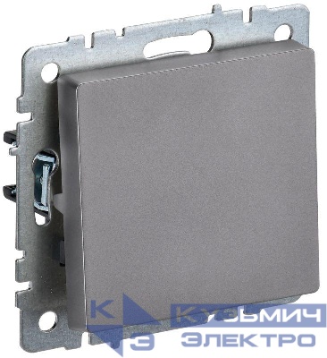 Выключатель перекрестный 1-кл. СП BRITE 10А ВС10-1-3-БрС механизм сталь IEK BR-V13-0-10-K46