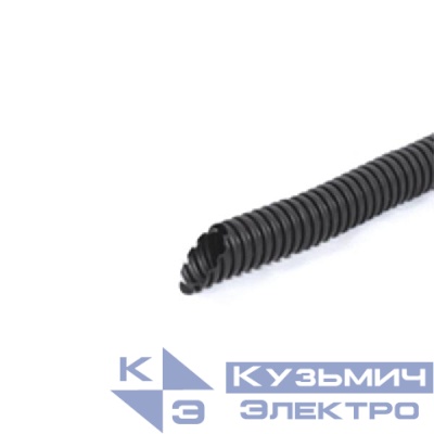 Труба гофрированная ПНД легкая d20мм с протяжкой "Строительная" черн. (уп.100м) Урал Пак ГФ-1102020-100