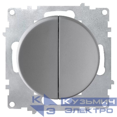 Выключатель 2-кл. СП Florence 10А IP20 механизм сер. (1E31501302) OneKeyElectro 2172845