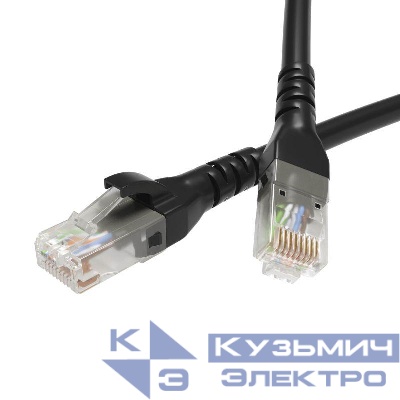 Патч-корд неэкранированный CAT5E U/UTP 4х2 LSZH 2.0м черн. DKC RN5EUU4520BK