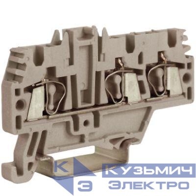 Зажим проходной HMM.2/1+2GR 2.5кв.мм сер. DKC ZHM510GR