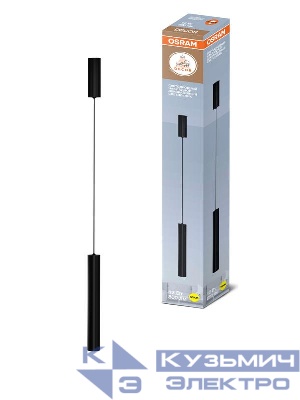 Светильник светодиодный TUBE SURFSP DLTB 12Вт 3000К тепл. бел. 800лм подвесной черн. OSRAM 4607194233083
