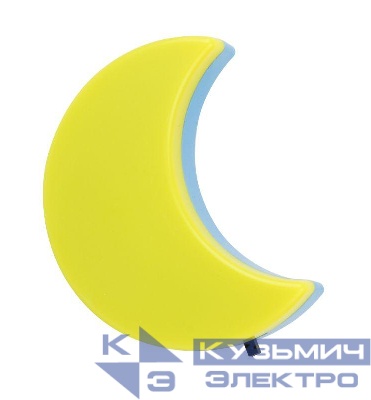 Светильник светодиодный NL-244 "Месяц" 220В ночник с выкл. желт. Camelion 14264