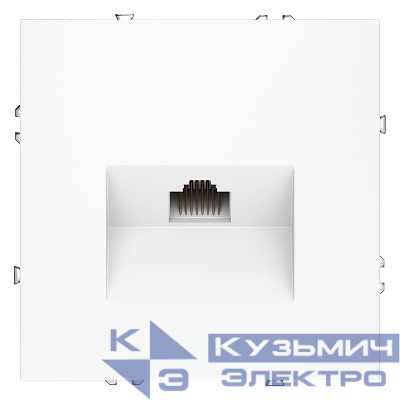 Розетка компьютерная 1-м СП S70 RJ45 кат.6 механизм бел. матов. Voltum VLS060102