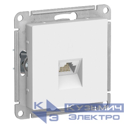 Розетка компьютерная AtlasDesign RJ45 кат.6A механизм бел. SE ATN000186