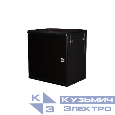 Шкаф телекоммуникационный настен. 19дюйм 12U 635х600х450мм дверь метал. черн. Datarex DR-643001