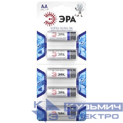Элемент питания алкалиновый AA/LR6 LR6-5BL Strip (блист.5шт) Эра Б0014475