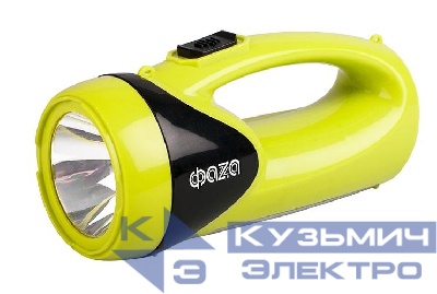 Фонарь аккумуляторный универсальный AccuF8-L1W/L12-gn 1Вт 100лм + боков. панель 12х0.5Вт 110лм аккум. 0.9А.ч ЗУ: 220В/12В IP20 зел. ФАZА 5008922